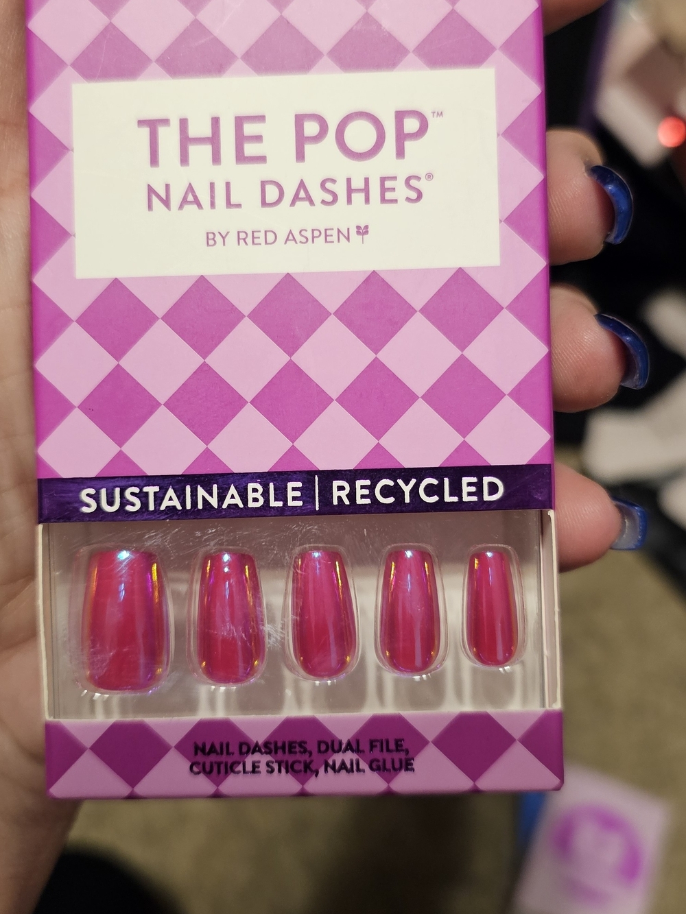 The Pop Nail Dashes Press-On Nails by Red Aspen - Shiny Pink